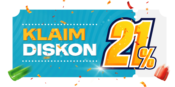 Klaim Diskon 21%